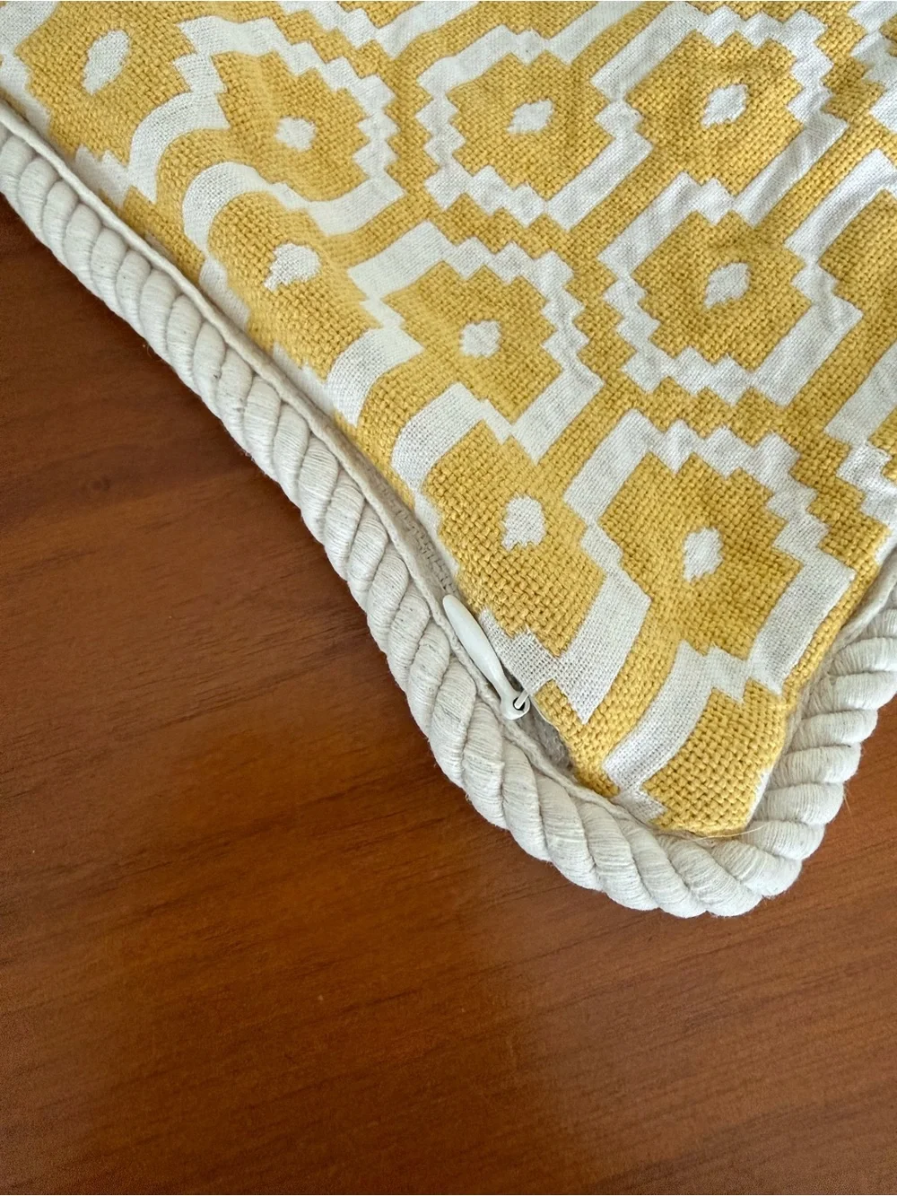 Pottery Barn Yellow and White Geometric Cotton Pillow Shams